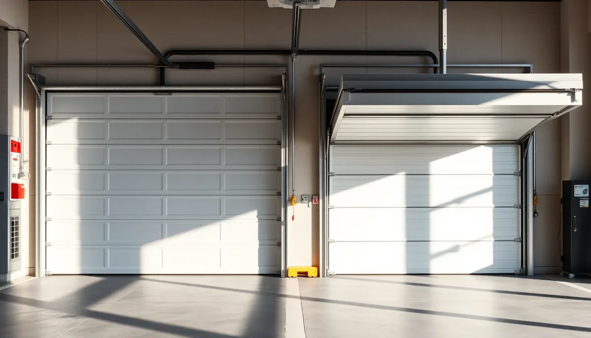 Comparaison entre une porte de garage sectionnelle et une porte basculante